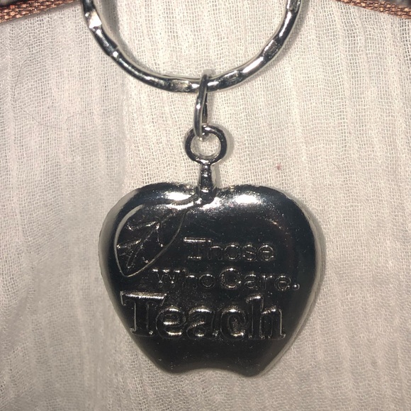 Purse charm, Apple keychain, Silver keychain - Picture 1 of 2